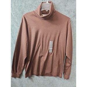 Jennifer Moore Women's sz LG Brown Turtleneck Top NEW